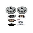 2023 Dodge Durango - Rear Brake Disc and Pad Kit, Natural Finish, Plain Surface, 5 Lugs, 330 mm, Ceramic, 3.6L 6Cyl, Z17 OE Replacement