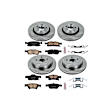 2020 Dodge Durango - Front and Rear Brake Disc and Pad Kit, Natural Finish, Plain Surface, 5 Lugs, 330 mm, Ceramic, Front Caliper Bracket Casting # 0317, 3.6L 6Cyl, Z17 OE Replacement