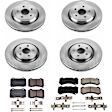 2016 Jeep Grand Cherokee - Front and Rear Brake Disc and Pad Kit, Natural Finish, Plain Surface, 5 Lugs, 349.9 mm, Ceramic, 6.4L 8Cyl, Z17 OE Replacement