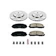 2016 Dodge Journey - Front Brake Disc and Pad Kit, Natural Finish, Plain Surface, 5 Lugs, 330 mm, Ceramic, 2.4L 4Cyl, Z17 OE Replacement