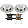 KOE5975 Rear Brake Disc and Pad Kit, Plain Surface 5 Lugs 271 mm Ceramic OE Replacement