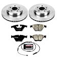 KOE6020 Front Brake Disc and Pad Kit, Natural Finish, Plain Surface, 5 Lugs, 348 mm, Ceramic, Z17 OE Replacement