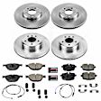 4-Wheel Set Power Stop&reg; KOE6029 Front and Rear OE Stock Replacement Low-Dust Ceramic Brake Pad and Rotor Kit