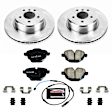 KOE6034 Rear Brake Disc and Pad Kit, Natural Finish, Plain Surface, 5 Lugs, 330.3 mm, Ceramic, Z17 OE Replacement