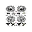 2012 BMW X3 - Front and Rear Brake Disc and Pad Kit, Plain Surface, 5 Lugs, 328 mm, Ceramic, 3.0L 6Cyl, Z17 OE Replacement