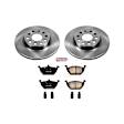 2011 Volkswagen Jetta - Front Brake Disc and Pad Kit, Natural Finish, Plain Surface, 5 Lugs, 279.9 mm, Ceramic, With Rear Drum, 2.0L 4Cyl, Z17 OE Replacement