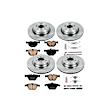 4-Wheel Set Power Stop&reg; KOE6056 Front and Rear OE Stock Replacement Low-Dust Ceramic Brake Pad and Rotor Kit