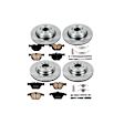 4-Wheel Set Power Stop&reg; KOE6057 Front and Rear OE Stock Replacement Low-Dust Ceramic Brake Pad and Rotor Kit