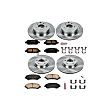 2012 Nissan Maxima - Front and Rear Brake Disc and Pad Kit, Natural Finish, Plain Surface, 5 Lugs, 308 mm, Ceramic, 3.5L 6Cyl, Z17 OE Replacement