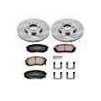 KOE6087 Front Brake Disc and Pad Kit, Natural Finish, Plain Surface, 5 Lugs, 300 mm, Ceramic, OE Replacement