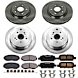 4-Wheel Set Power Stop&reg; KOE6090 Front and Rear OE Stock Replacement Low-Dust Ceramic Brake Pad and Rotor Kit