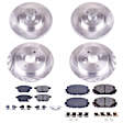 4-Wheel Set Power Stop&reg; KOE6105 Front and Rear OE Stock Replacement Low-Dust Ceramic Brake Pad and Rotor Kit