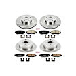2015 Subaru Impreza - Front and Rear Brake Disc and Pad Kit, Plain Surface, 5 Lugs, 274 mm, Ceramic, Z17 OE Replacement
