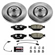 KOE6129 Front Brake Disc and Pad Kit, Natural Finish, Plain Surface, 5 Lugs, 356 mm, Ceramic, Z17 OE Replacement