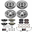 4-Wheel Set Power Stop&reg; KOE6132 Front and Rear OE Stock Replacement Low-Dust Ceramic Brake Pad and Rotor Kit