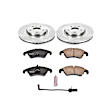 2013 Audi A4 Quattro - Front Brake Disc and Pad Kit, Natural Finish, Plain Surface, 5 Lugs, 320 mm, Ceramic, 2.0L 4Cyl, Z17 OE Replacement