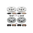 4-Wheel Set Power Stop&reg; KOE6134 Front and Rear OE Stock Replacement Low-Dust Ceramic Brake Pad and Rotor Kit