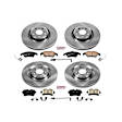 4-Wheel Set Power Stop&reg; KOE6141 Front and Rear OE Stock Replacement Low-Dust Ceramic Brake Pad and Rotor Kit