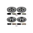 2016 Hyundai Genesis Coupe - Front and Rear Brake Disc and Pad Kit, Natural Finish, Plain Surface, 5 Lugs, 314 mm, Ceramic, Models With 1 piston Front calipers and 320 mm Front rotors, 3.8L 6Cyl, Z17 OE Replacement