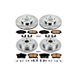 4-Wheel Set Power Stop&reg; KOE6173 Front and Rear OE Stock Replacement Low-Dust Ceramic Brake Pad and Rotor Kit