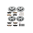 4-Wheel Set Power Stop&reg; KOE6178 Front and Rear OE Stock Replacement Low-Dust Ceramic Brake Pad and Rotor Kit