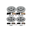 4-Wheel Set Power Stop&reg; KOE6188 Front and Rear OE Stock Replacement Low-Dust Ceramic Brake Pad and Rotor Kit