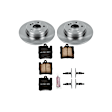 KOE620 Rear Brake Disc and Pad Kit, Natural Finish, Plain Surface, 5 Lugs, 290 mm, Ceramic, Z17 OE Replacement