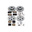 4-Wheel Set Power Stop&reg; KOE6211 Front and Rear OE Stock Replacement Low-Dust Ceramic Brake Pad and Rotor Kit