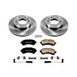 KOE6234 Front Brake Disc and Pad Kit, Natural Finish, Plain Surface, 6 Lugs, 300 mm, Ceramic, Z17 OE Replacement