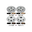 2012 Infiniti M37 - Front and Rear Brake Disc and Pad Kit, Plain Surface, 5 Lugs, 308 mm, Ceramic, 3.7L 6Cyl, OE Replacement