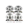 4-Wheel Set Power Stop&reg; KOE6260 Front and Rear OE Stock Replacement Low-Dust Ceramic Brake Pad and Rotor Kit