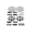 4-Wheel Set Power Stop&reg; KOE6265 Front and Rear OE Stock Replacement Low-Dust Ceramic Brake Pad and Rotor Kit