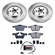 KOE6282 Front Brake Disc and Pad Kit, Plain Surface, 5 Lugs, 355 mm, Ceramic, Z17 OE Replacement