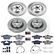 4-Wheel Set Power Stop&reg; KOE6283 Front and Rear OE Stock Replacement Low-Dust Ceramic Brake Pad and Rotor Kit