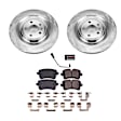 2016 Audi S6 - Rear Brake Disc and Pad Kit, Natural Finish, Plain Surface, 5 Lugs, 355.8 mm, Ceramic, 4.0L 8Cyl, Z17 OE Replacement