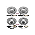 4-Wheel Set Power Stop&reg; KOE6291 Front and Rear OE Stock Replacement Low-Dust Ceramic Brake Pad and Rotor Kit