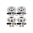 4-Wheel Set Power Stop&reg; KOE6302 Front and Rear OE Stock Replacement Low-Dust Ceramic Brake Pad and Rotor Kit