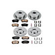 2014 Hyundai Tucson - Front and Rear Brake Disc and Pad Kit, Natural Finish, Plain Surface, 5 Lugs, 283.8 mm, Ceramic, AWD, Z17 OE Replacement