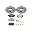 KOE6308 Front Brake Disc and Pad Kit, Natural Finish, Plain Surface, 5 Lugs, 309 mm, Ceramic, Z17 OE Replacement