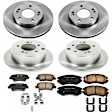 4-Wheel Set Power Stop&reg; KOE6310 Front and Rear OE Stock Replacement Low-Dust Ceramic Brake Pad and Rotor Kit