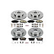 2012 Honda Civic - Front and Rear Brake Disc and Pad Kit, Natural Finish, Plain Surface, 5 Lugs, 259 mm, Ceramic, 1.8L 4Cyl, Z17 OE Replacement