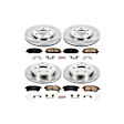 2020 Infiniti QX80 - Front and Rear Brake Disc and Pad Kit, Natural Finish, Plain Surface, 6 Lugs, 350 mm and 349.9 mm, Ceramic, 5.6L 8Cyl, Z17 OE Replacement