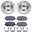 KOE6324 Front Brake Disc and Pad Kit, Plain Surface 5 Lugs 320 mm Ceramic OE Replacement