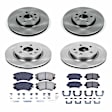 4-Wheel Set Power Stop&reg; KOE6330 Front and Rear OE Stock Replacement Low-Dust Ceramic Brake Pad and Rotor Kit