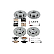 2000 Mercedes Benz C230 - Front and Rear Brake Disc and Pad Kit, Plain Surface, 5 Lugs, 278 mm, Ceramic, With 2 Pin Rear Caliper, 2.3L 4Cyl, Z17 OE Replacement