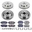 4-Wheel Set Power Stop&reg; KOE6345 Front and Rear OE Stock Replacement Low-Dust Ceramic Brake Pad and Rotor Kit