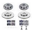 4-Wheel Set Power Stop&reg; KOE6354 Front and Rear OE Stock Replacement Low-Dust Ceramic Brake Pad and Rotor Kit