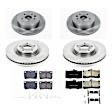 4-Wheel Set Power Stop&reg; KOE6356 Front and Rear OE Stock Replacement Low-Dust Ceramic Brake Pad and Rotor Kit