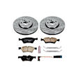 2007 Mercedes Benz E350 - Front Brake Disc and Pad Kit, Natural Finish, Cross-Drilled, 5 Lugs, 330 mm, Ceramic, AWD, Sedan, 3.5L 6Cyl, Z17 OE Replacement