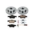 KOE6359 Rear Brake Disc and Pad Kit, Natural Finish, Plain Surface, 5 Lugs, 300 mm, Ceramic, Z17 OE Replacement